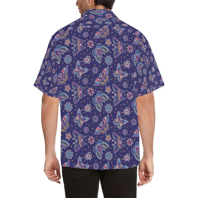 Butterfly Print Design LKS303 Men's Hawaiian Shirt