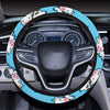 Cow Pattern Print Design 01 Steering Wheel Cover with Elastic Edge