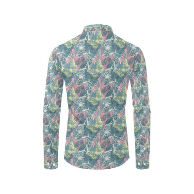 Butterfly Pattern Print Design 01 Men's Long Sleeve Shirt