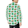 Alien UFO Pattern Print Design 04 Men's Long Sleeve Shirt