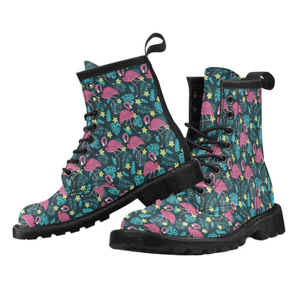 Flamingo Print Pattern Women's Boots