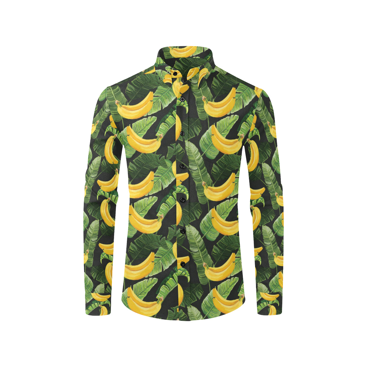 Banana Pattern Print Design BA01 Men's Long Sleeve Shirt