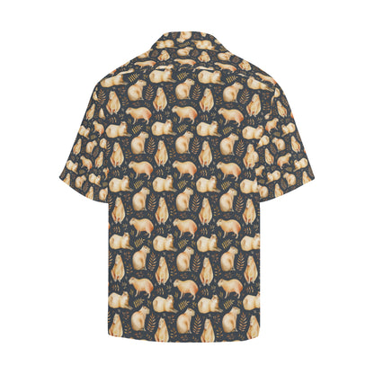 Capybara Pattern Print Design 02 Men's Hawaiian Shirt