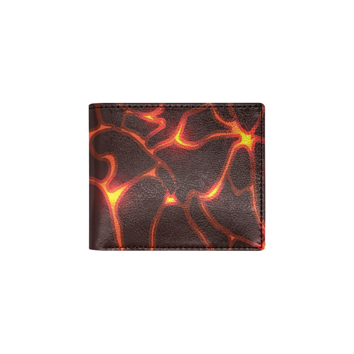 Lava Pattern Print Design 02 Men's ID Card Wallet
