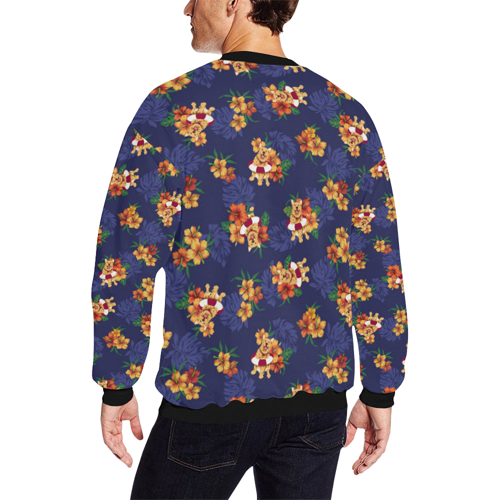 Hawaiian Themed Pattern Print Design H02 Men Long Sleeve Sweatshirt