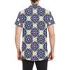 lotus Boho Pattern Print Design LO08 Men's Short Sleeve Button Up Shirt