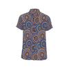 Mandala Boho Chic Design Print Men's Short Sleeve Button Up Shirt