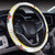 Tiki Smile Mask Print Pattern Steering Wheel Cover with Elastic Edge