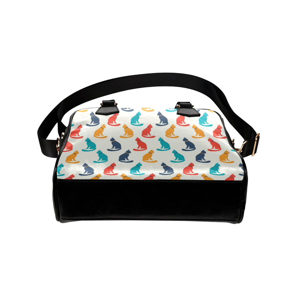 Cat Pattern Print Design 03 Shoulder Handbag