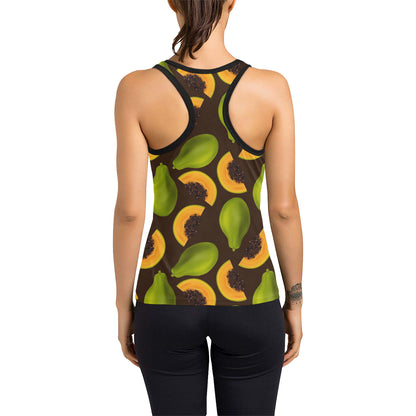 Papaya Pattern Print Design PP04 Women's Racerback Tank Top