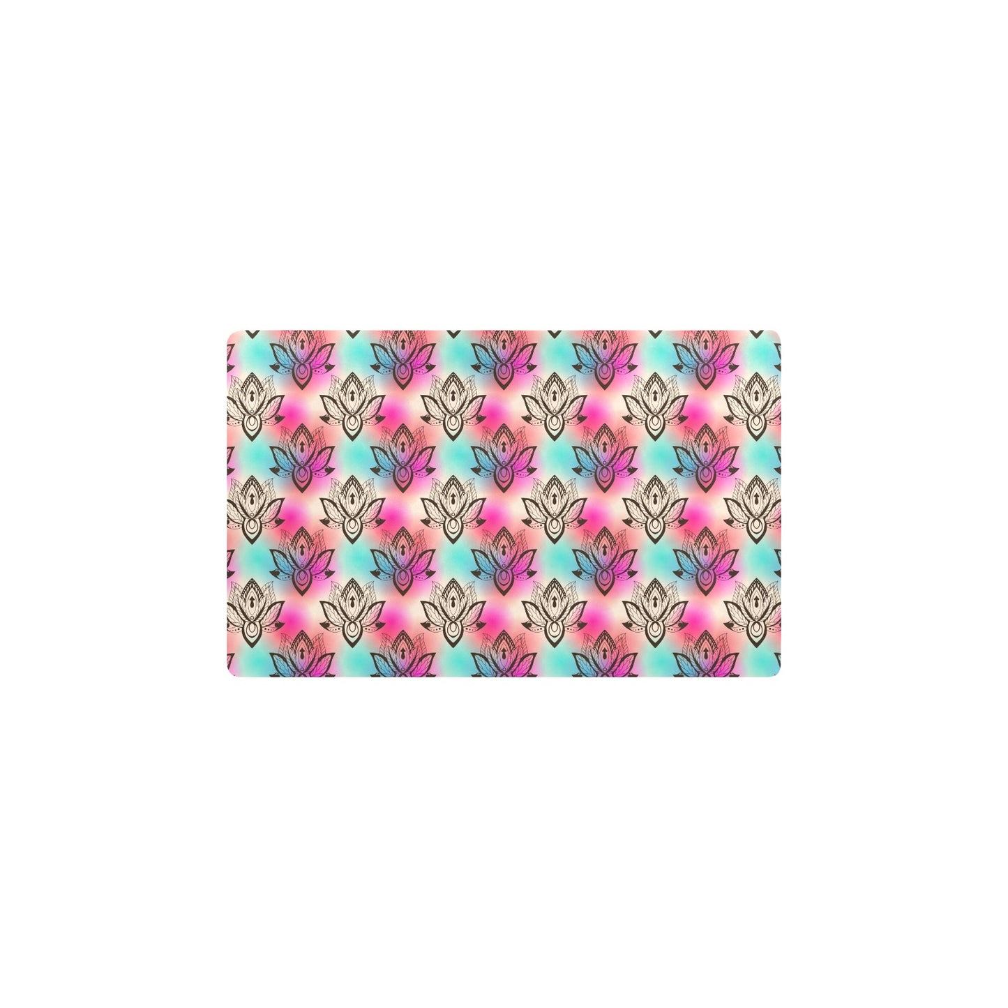 lotus Boho Pattern Print Design LO02 Kitchen Mat