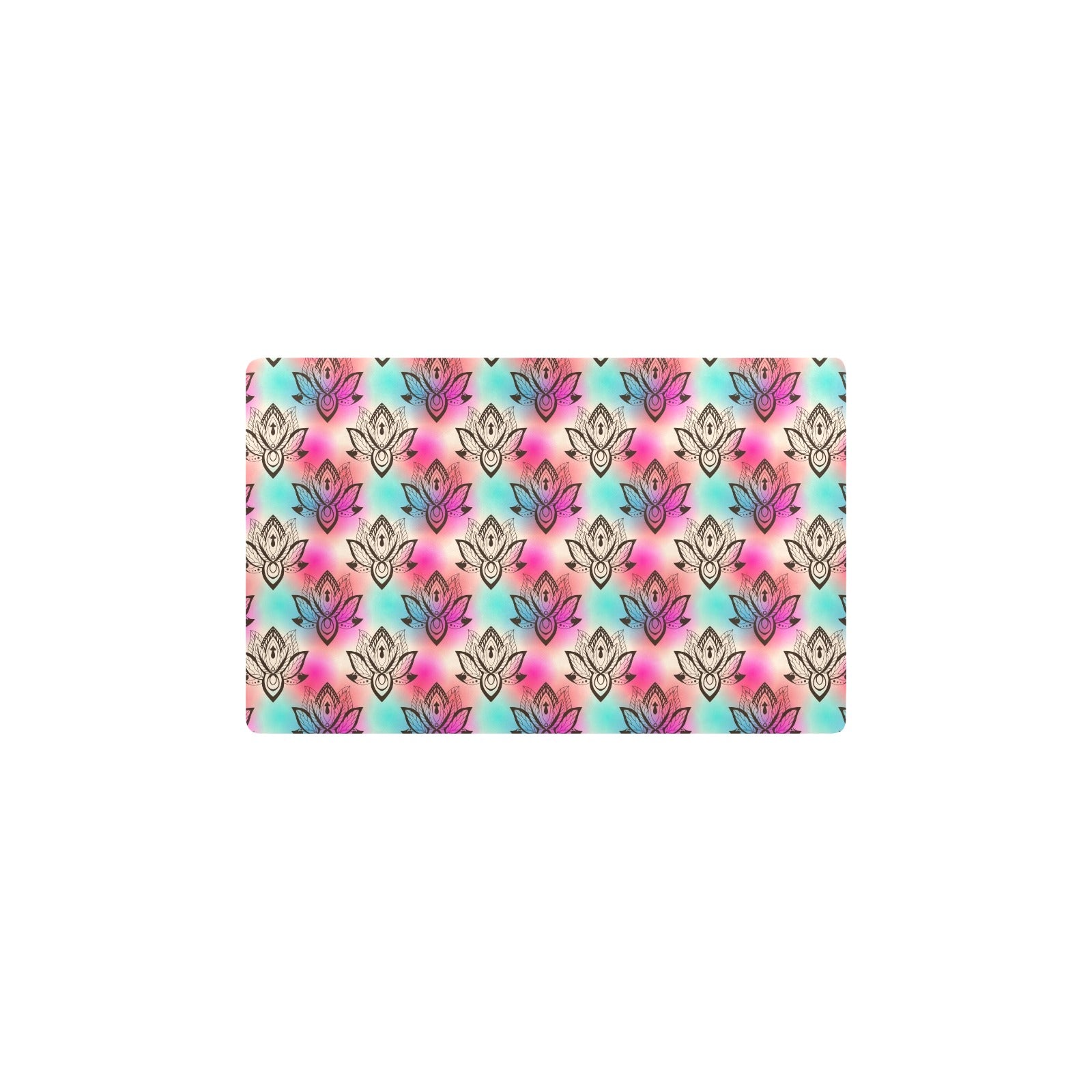 lotus Boho Pattern Print Design LO02 Kitchen Mat