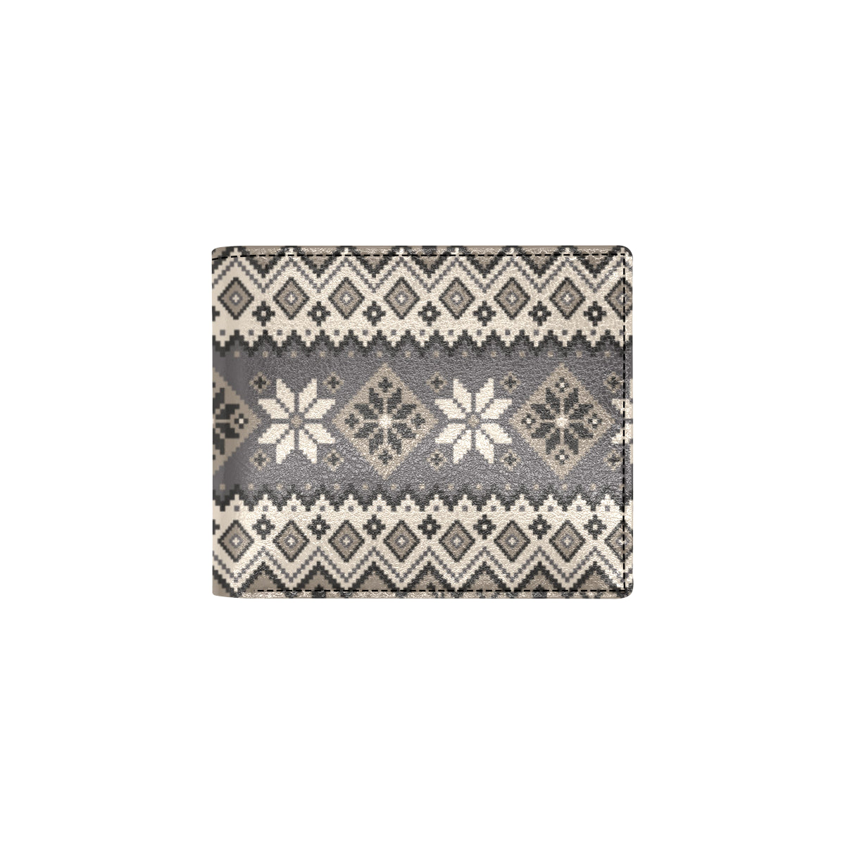 Nordic Pattern Print Design A01 Men's ID Card Wallet