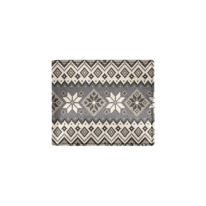 Nordic Pattern Print Design A01 Men's ID Card Wallet