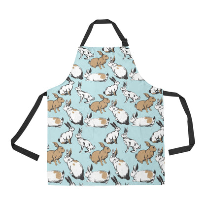 Rabbit Pattern Print Design RB018 Apron with Pocket