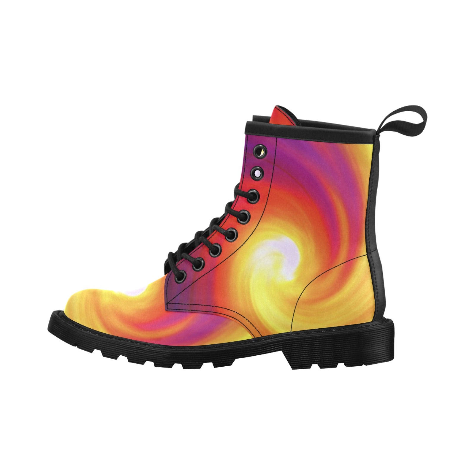 Vortex Twist Swirl Flame Themed Women's Boots