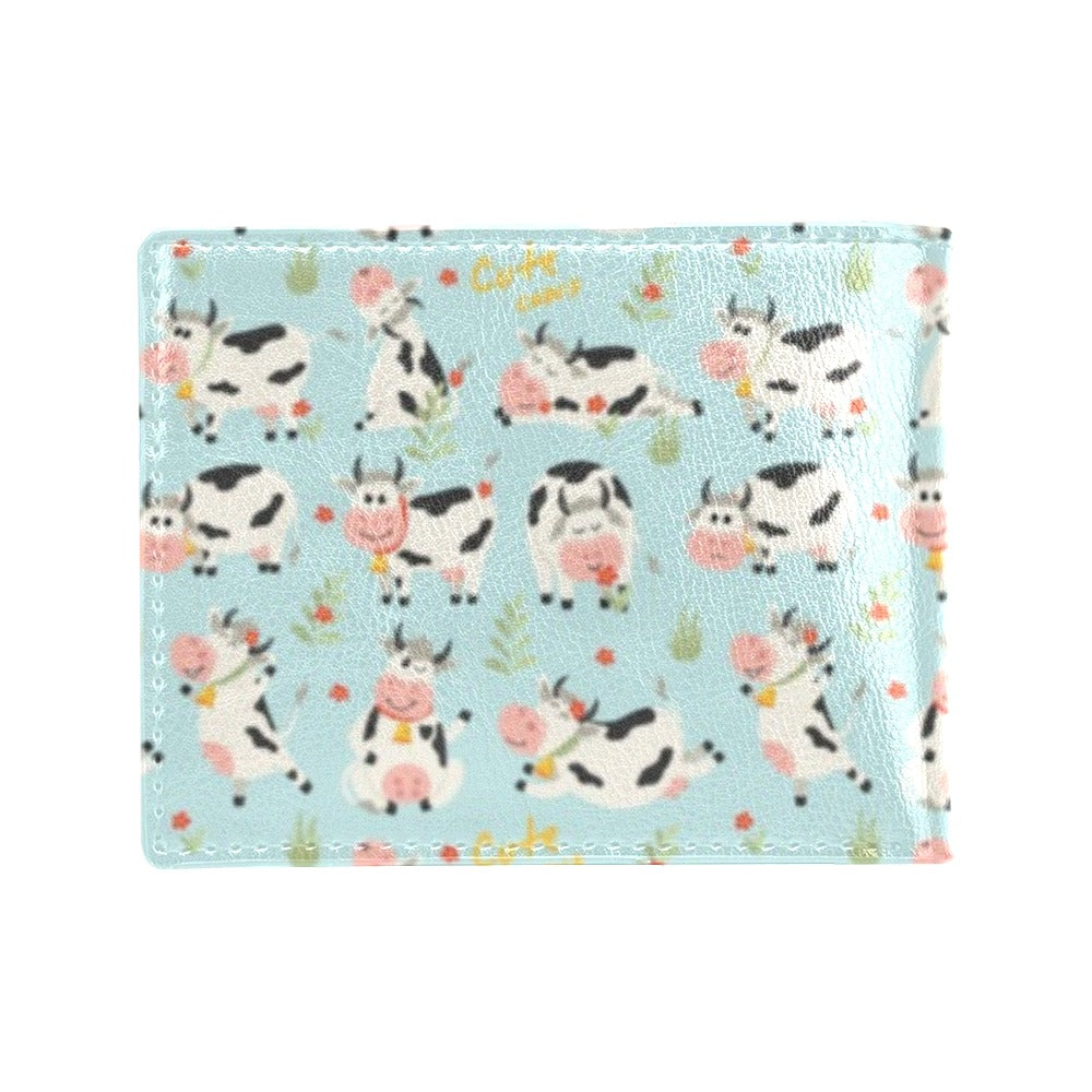 Cattle Print Design LKS403 Men's ID Card Wallet