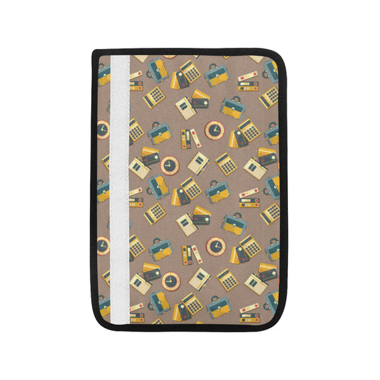 Accounting Financial Pattern Print Design 03 Car Seat Belt Cover