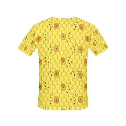 Honey Bee Print Design LKS303 Women's  T-shirt