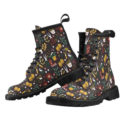 Gardening Pattern Print Design G05 Women's Boots