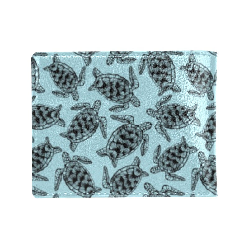 Sea Turtle Print Design LKS3010 Men's ID Card Wallet