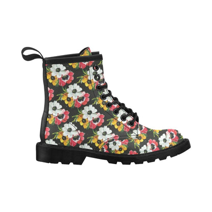 Anemone Pattern Print Design AM07 Women's Boots