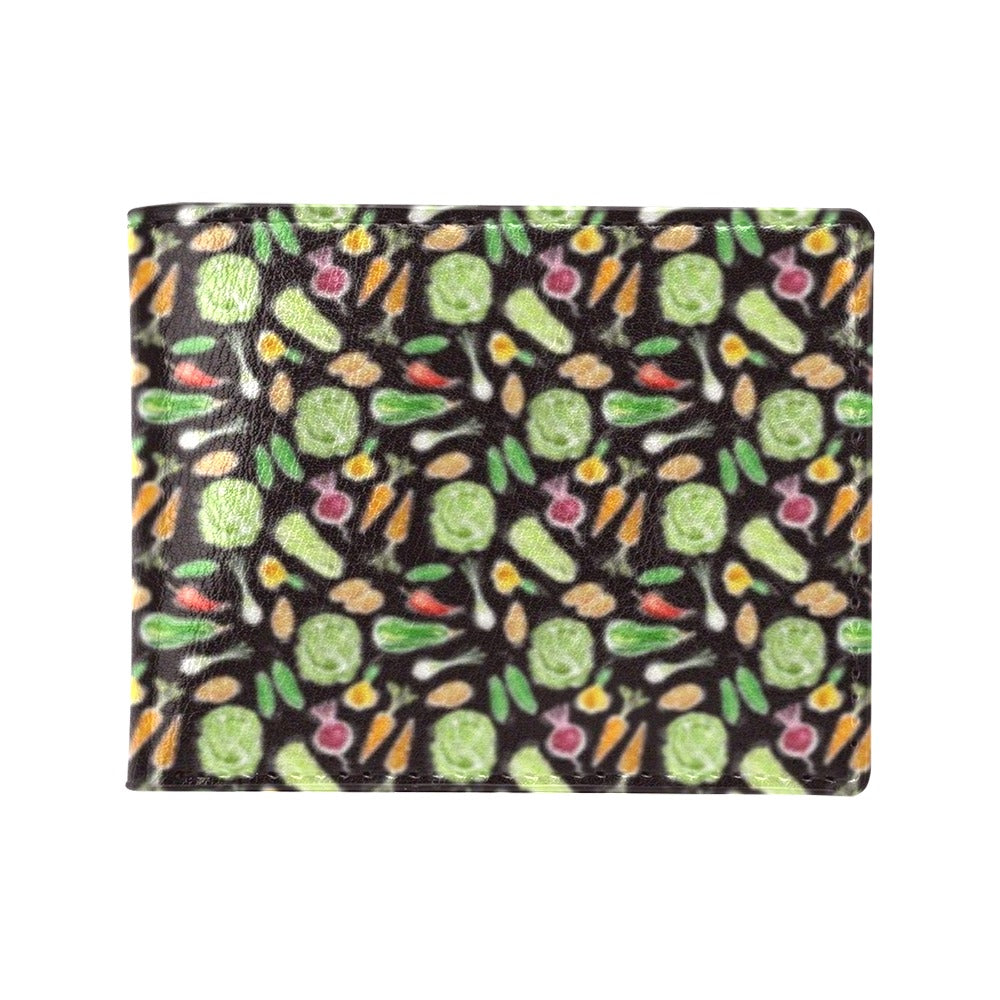 Vegan Draw Themed Design Print Men's ID Card Wallet