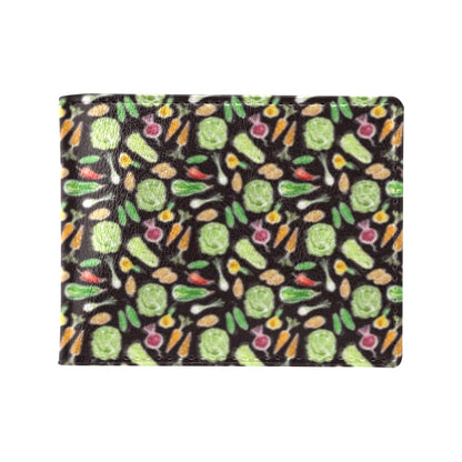 Vegan Draw Themed Design Print Men's ID Card Wallet