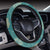 Lotus Pattern Print Design 01 Steering Wheel Cover with Elastic Edge