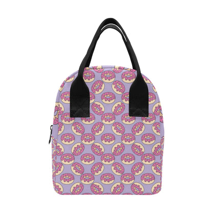 Donut Pattern Print Design DN015 Insulated Lunch Bag