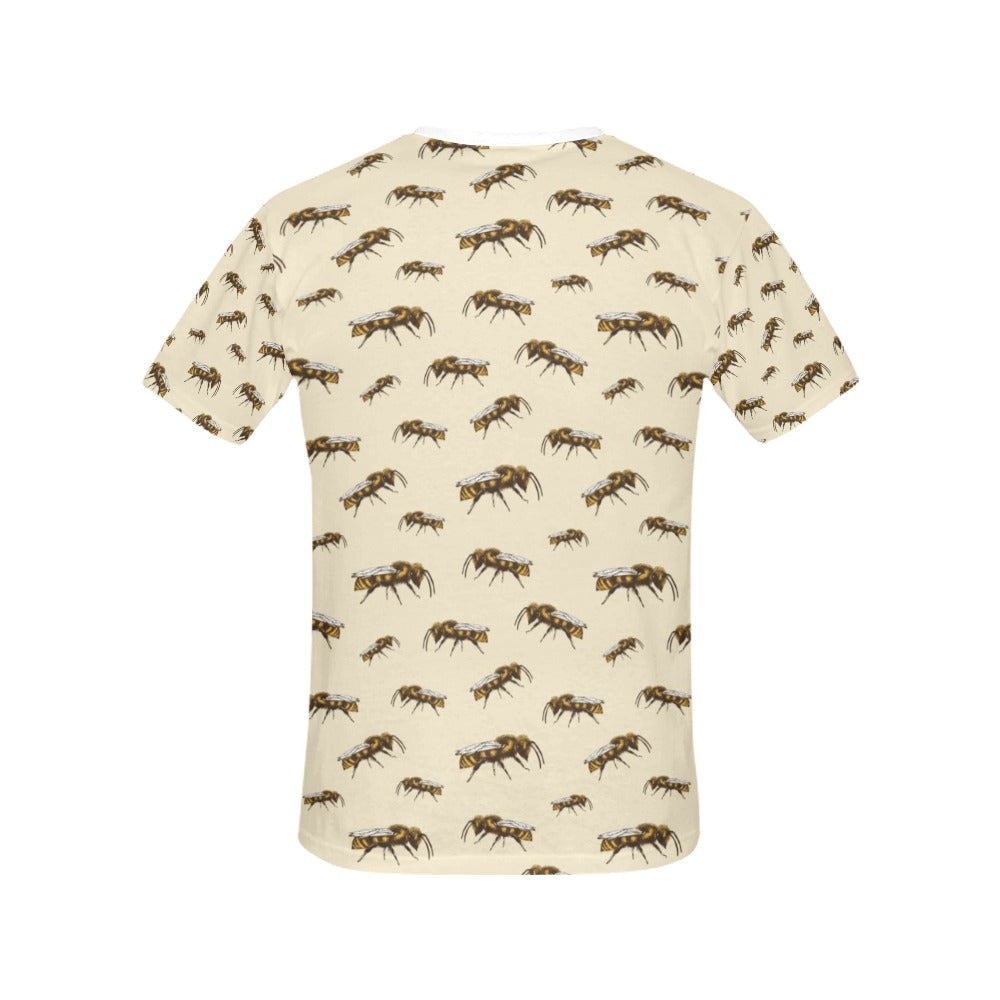 Bee Print Design LKS306 Women's  T-shirt
