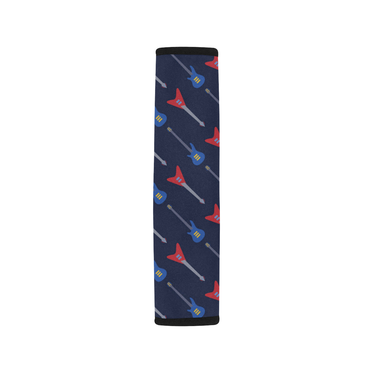 Electric Guitar Pattern Print Design 01 Car Seat Belt Cover