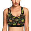 lotus Boho Pattern Print Design LO09 Sports Bra