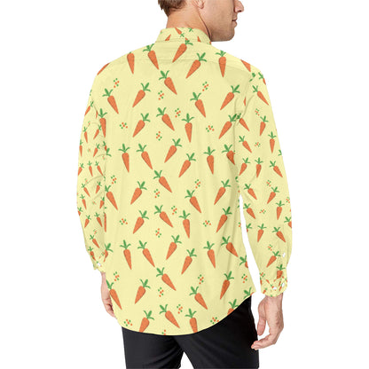 Carrot Pattern Print Design 04 Men's Long Sleeve Shirt