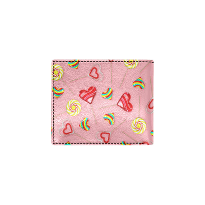 Lollipop Pattern Print Design LL05 Men's ID Card Wallet