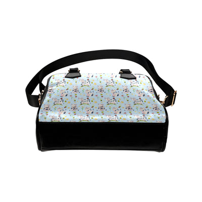 Cow Happy Pattern Print Design 05 Shoulder Handbag