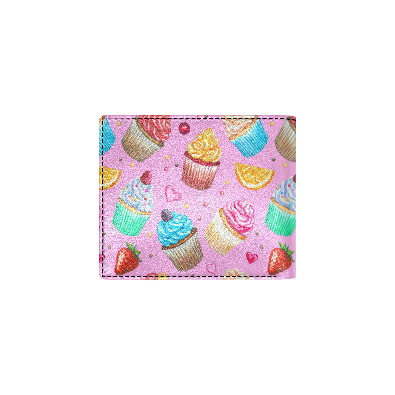 Cupcake Pattern Print Design CP05 Men's ID Card Wallet