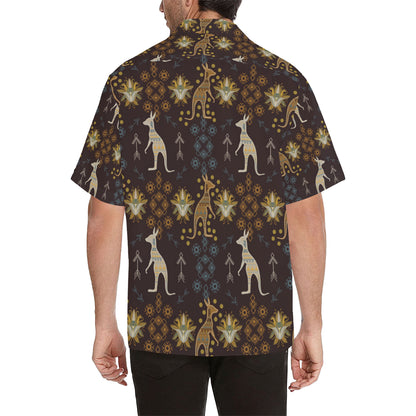 Kangaroos Pattern Print Design 03 Men's Hawaiian Shirt