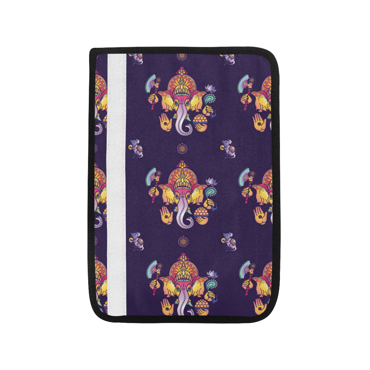 Ganesha Pattern Print Design 04 Car Seat Belt Cover