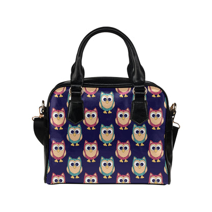 Owl Pattern Print Design A06 Shoulder Handbag