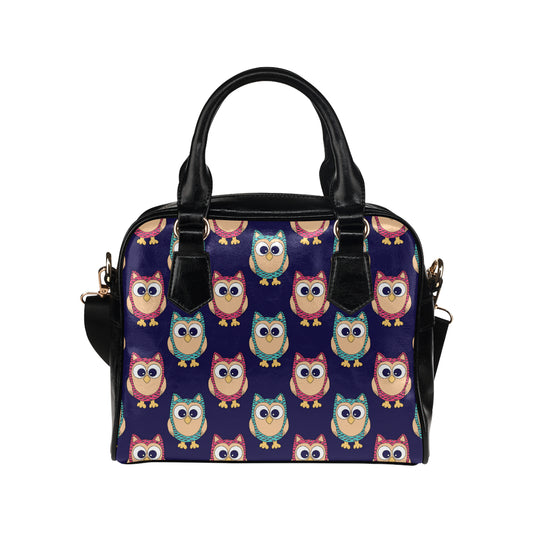 Owl Pattern Print Design A06 Shoulder Handbag