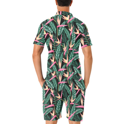 Bird Of Paradise Pattern Print Design BOP03 Men's Romper