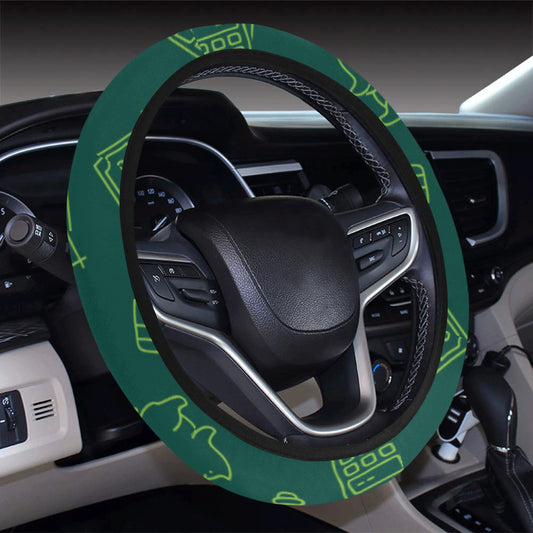 Accounting Financial Pattern Print Design 02 Steering Wheel Cover with Elastic Edge