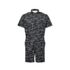 Camo Black Pattern Print Design 02 Men's Romper