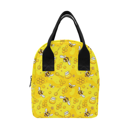 Bee Pattern Print Design BEE01 Insulated Lunch Bag