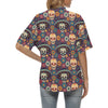 sugar skull Maxican Pattern Women's Hawaiian Shirt