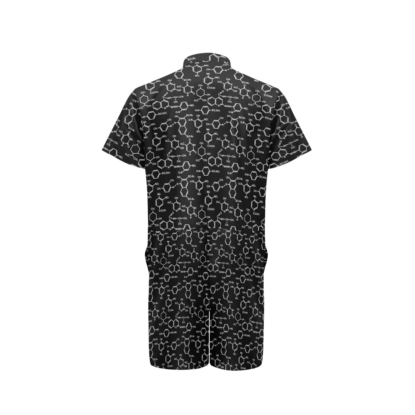 Chemical Pattern Print Design 02 Men's Romper