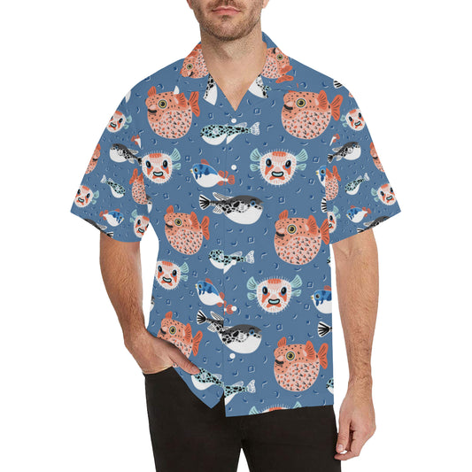 Fugu Pattern Print Design 02 Men's Hawaiian Shirt