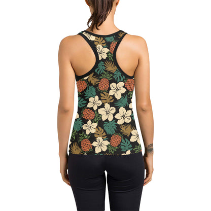 Hawaiian Themed Pattern Print Design H08 Women's Racerback Tank Top