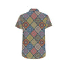 Bohemian Pattern Print Design 05 Men's Short Sleeve Button Up Shirt